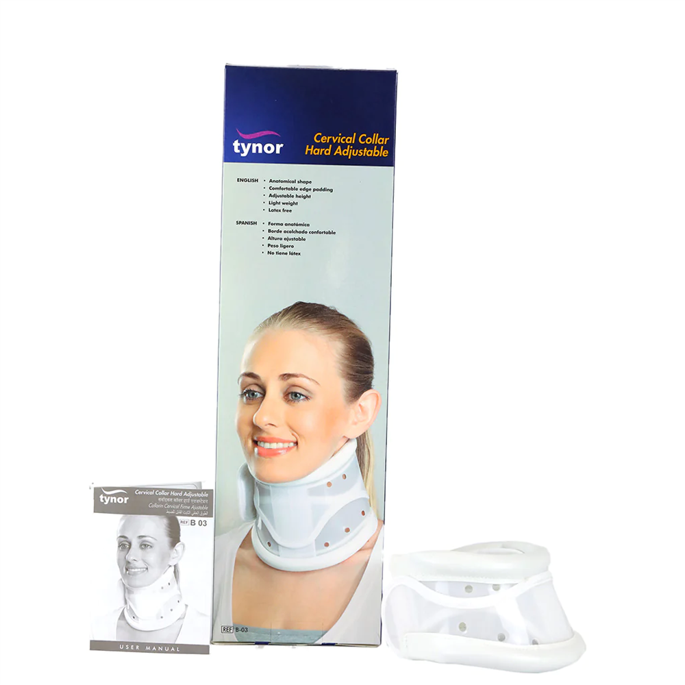 TYNOR Hard Cervical Collar Adjustable (B-03) | Adjustable Neck Support Collar